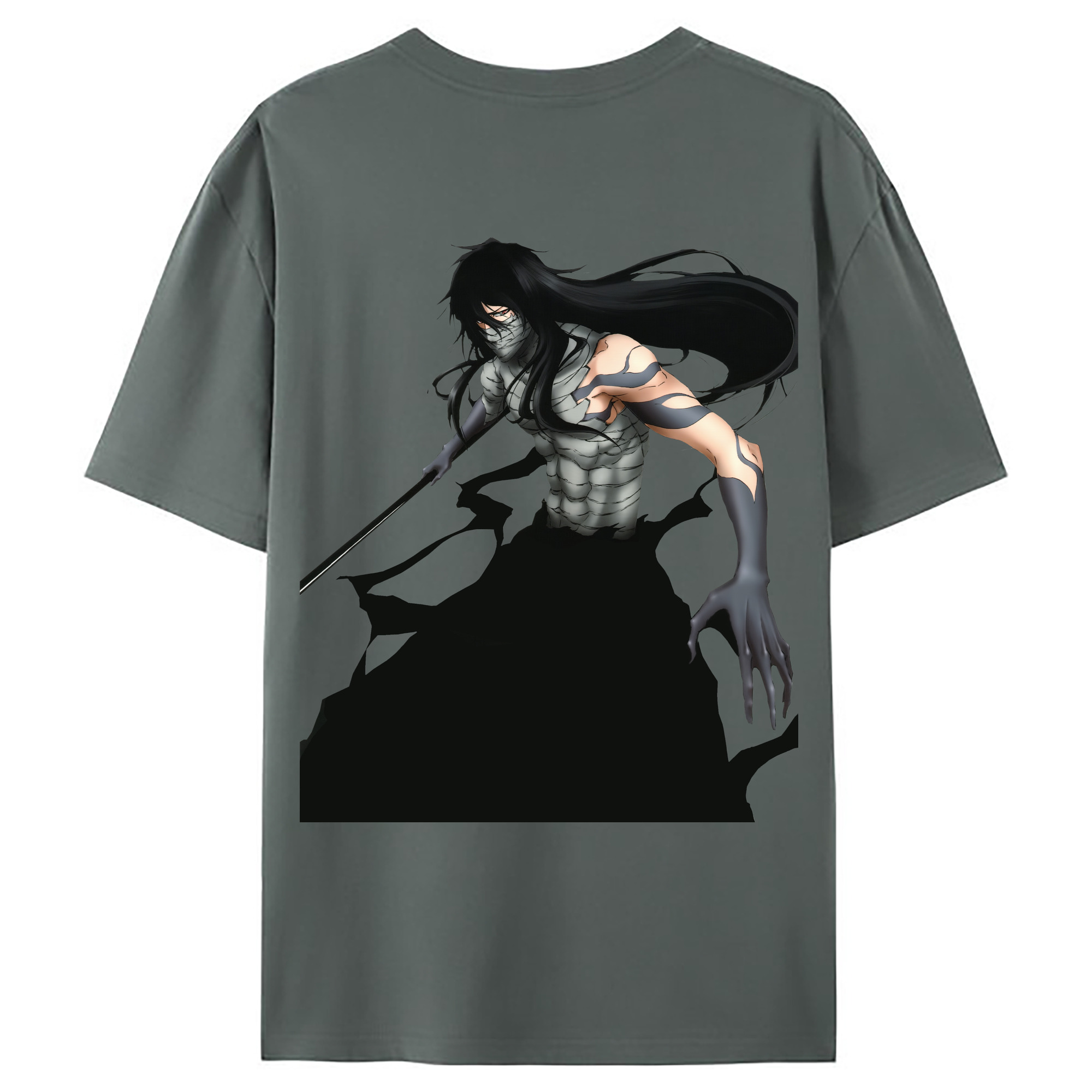 （画像用） ブリーチ 黒崎一護（くろさき いちご）BLEACH Kurosaki Ichigo 綿100％ メンズ半袖Tシャツ（バックプリント） 通気性